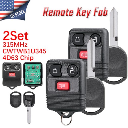 2 for 2010 2009 2008 Ford F150 F250 F350 F450 Keyless Entry Remote Fob