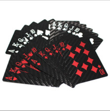 1 Deck Black Poker Playing Cards Carbon Fiber High Quality Durable Waterproof