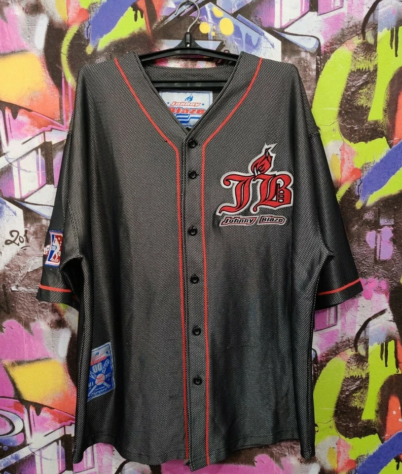 Johnny Blaze Method Man Wu-Tang Clan Rap Hip-Hop Jersey de los 90 de la vieja escuela para hombre XL Foto 2 de 4