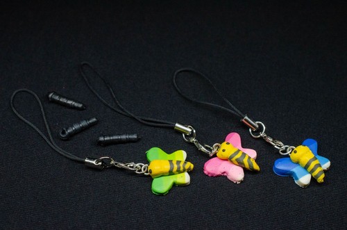 Farfalla Ciondolo per Cellulare Insetto Bruco Miniblings Gioiello Mix Colorato - Zdjęcie 4 z 5