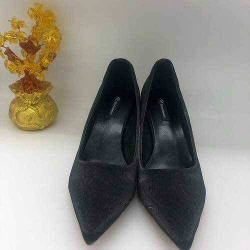 Black Women Low Kitten Heel Pumps Pointed Toe Dress Shoes | eBay