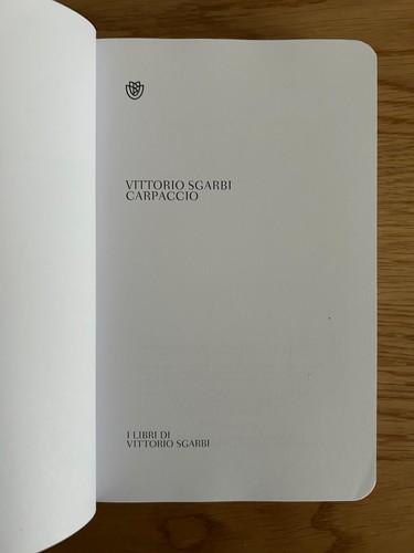CARPACCIO DI VITTORIO SGARBI EDIZIONE BOMPIANI 2015 - Imagen 3 de 14