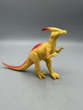 Ankyo Duck Billed PVC Yellow and Red Parasaurolophus Dinosaur Figurine Toy