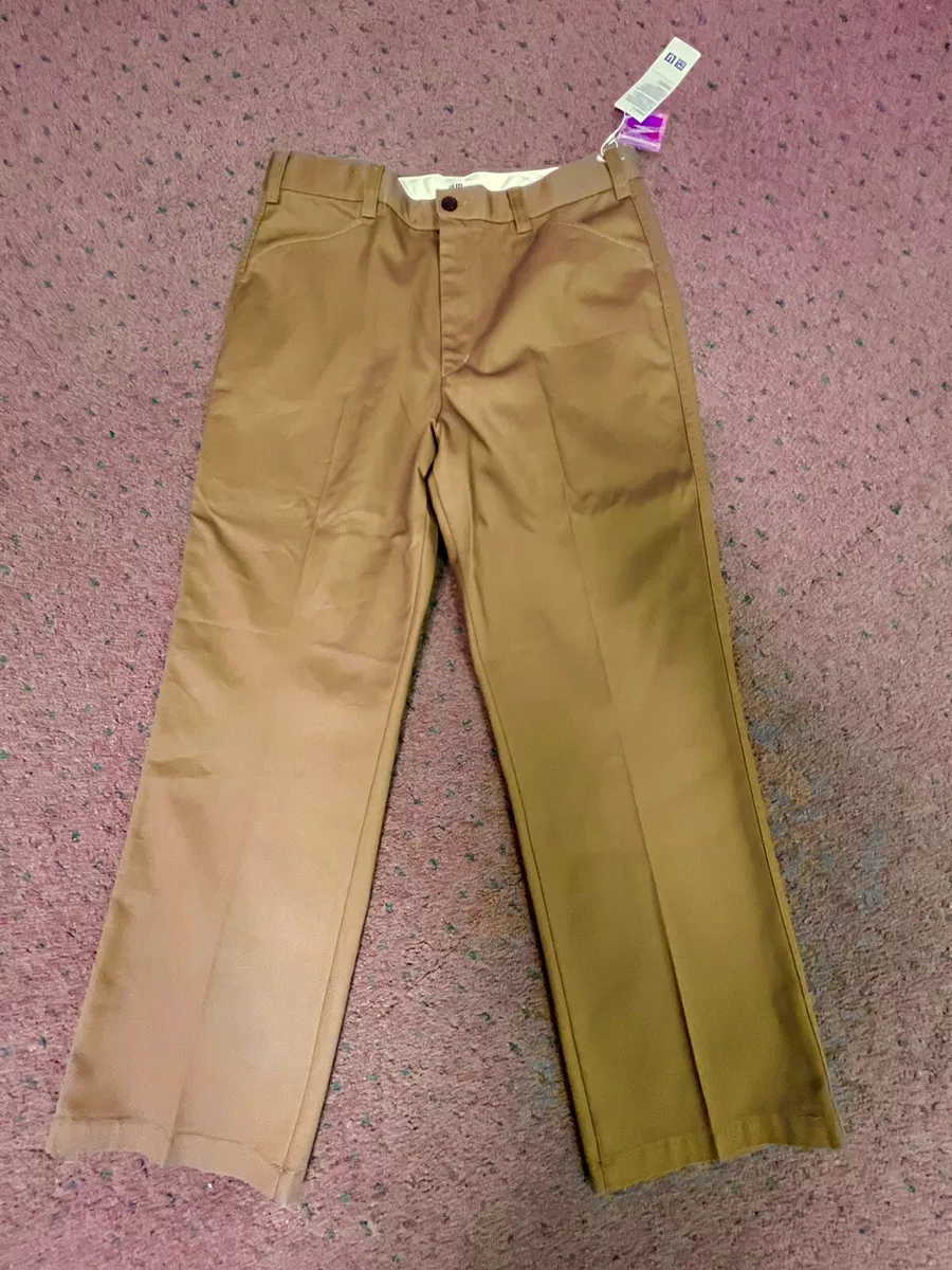 Uniqlo U Wide Fit Tapered Pants Size 35 Brown Men's | eBay