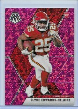 CLYDE EDWARDS HELAIRE 2020 PANINI MOSAIC NO HUDDLE PINK DISCO PRIZM ROOKIE 16/20