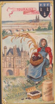 ANTIQUE CHOCOLATE/COCOA SUCHARD CHROME-REGION:TOURAINE/TOURS-PATCH-FRUIT