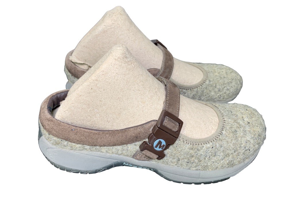 MERRELL Mules donna taglia 6 5 Encore MJ Brindle lana MOC Mary Jane Lagenlook