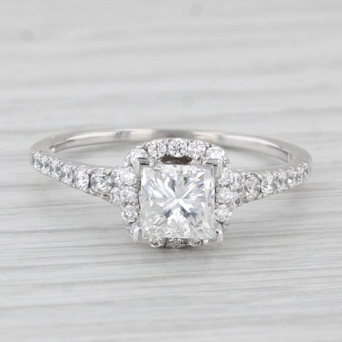 Scott Kay 1.42ctw Princess Diamond Halo Engagement Ring 14k Gold Size 8 EGL USA - Picture 2 of 10