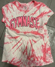 Justice Active Girls Gymnast Tye Dye Shirt Gymnastics Top Size:10 EUC