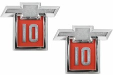 1964 Chevy C10 Truck Lhrh Fender Emblems Pair Wfasteners
