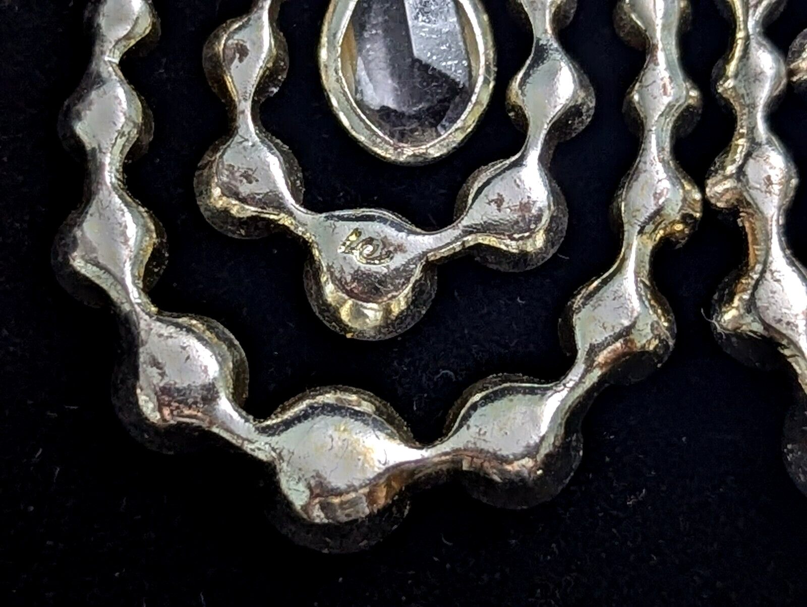 Rhinestone Teardrop Multi Layered Dangle Chandeli… - image 7