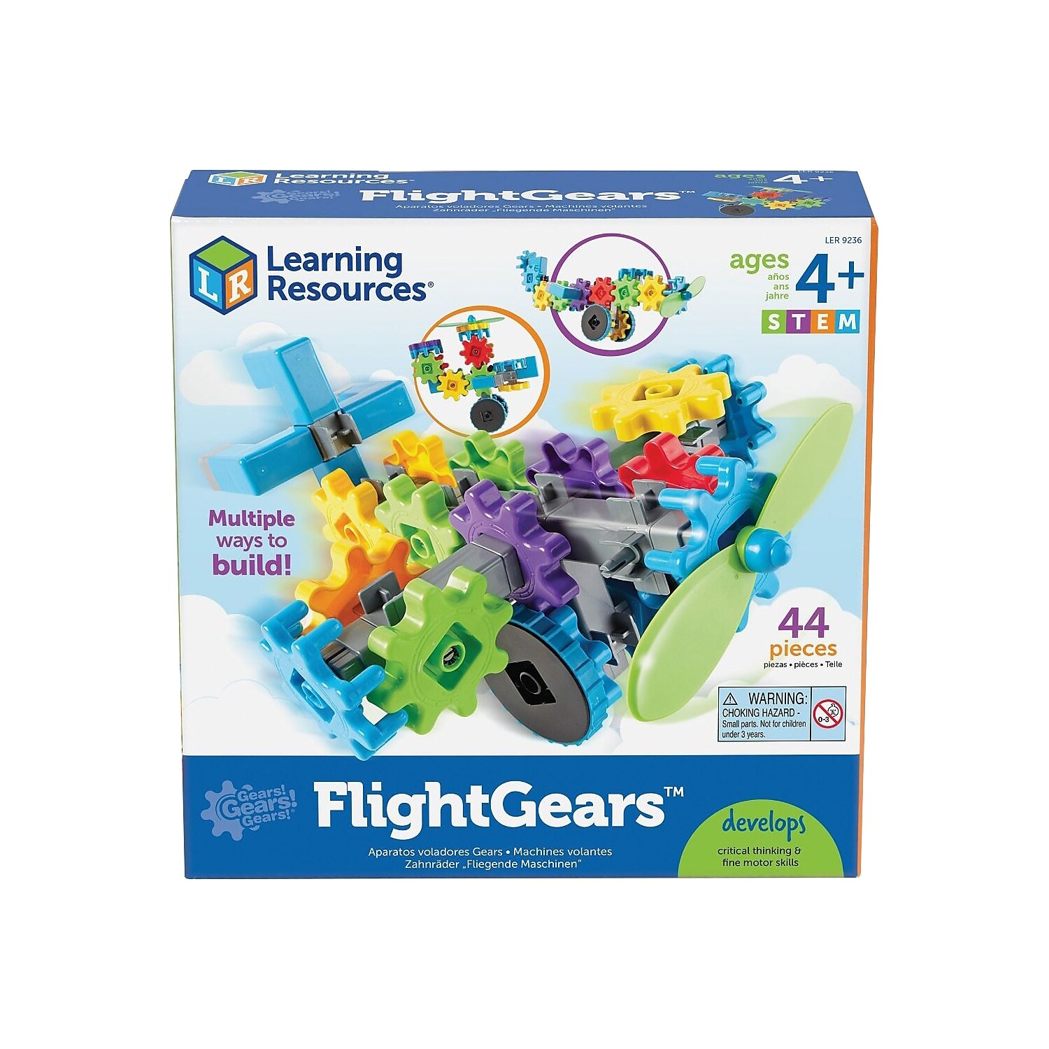 Learning Resources FlightGears Building Set - 44-Piece STEM Toy for Kids-image
