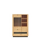 Modern display cabinet with soft close drawers and doors, LED light, Ostia