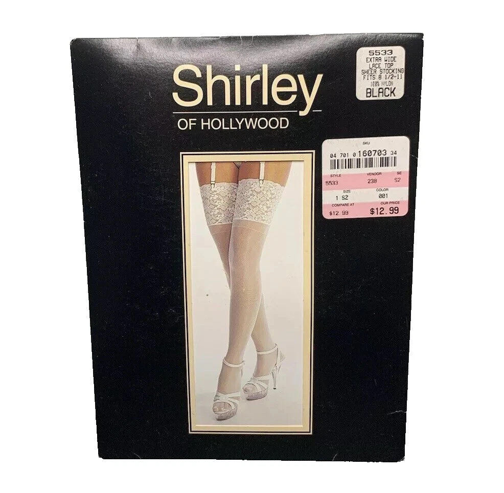 Nylon Solid Pattern Shirley of Hollywood Stockings & Thigh-Highs for Women