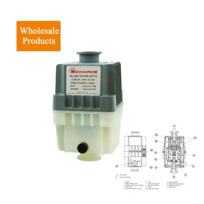Edwards EMF10 EMF-10 Filtro Scarico Nebbia Olio, Porte KF25, per RV3, A462-26-000