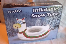 Amenon Inflatable Snow Tube Winter Sled Pool Toy Bear Head and Tail NIB See Pics