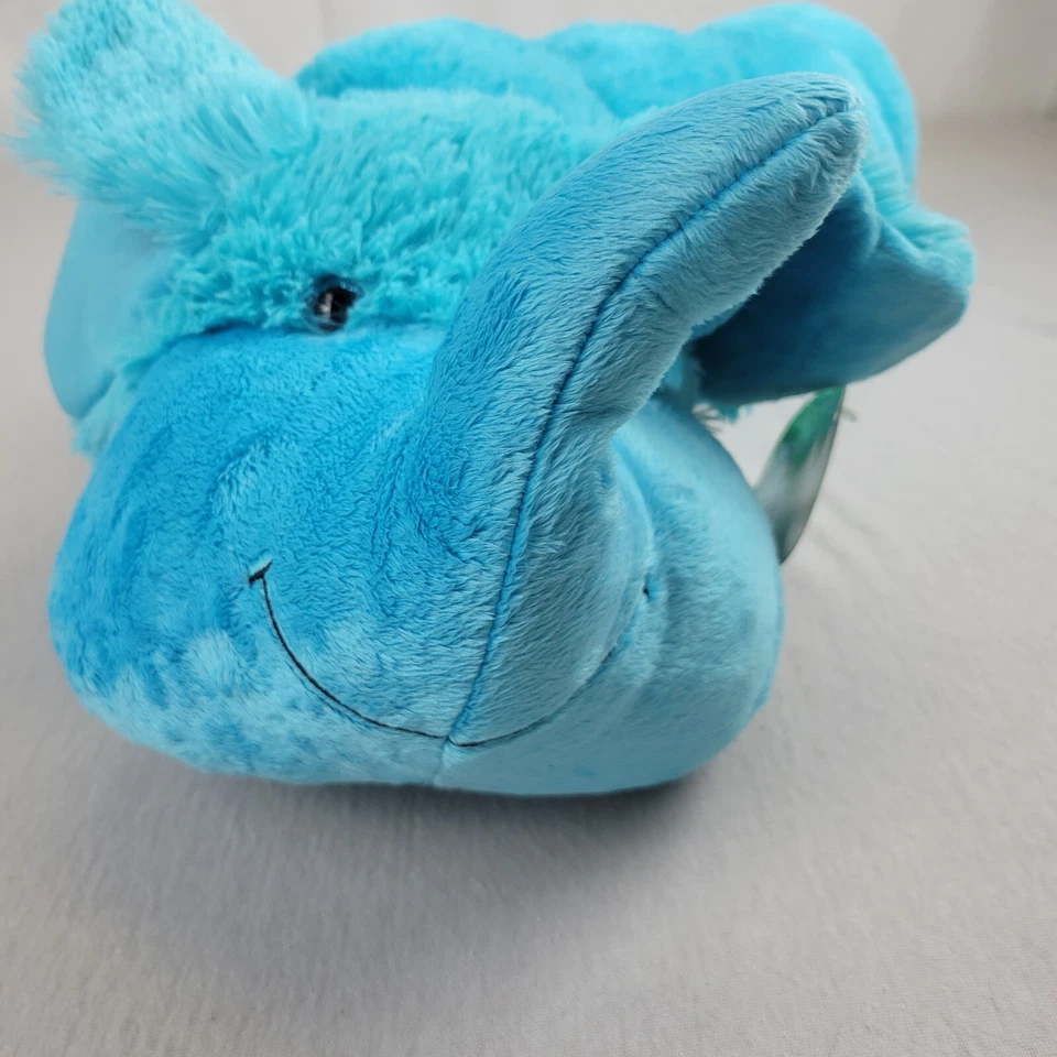 Pelúcia Pillow Pets Body Pillars Baby Blue Squiggly Elephant 30" RARA - Imagem 2 de 4