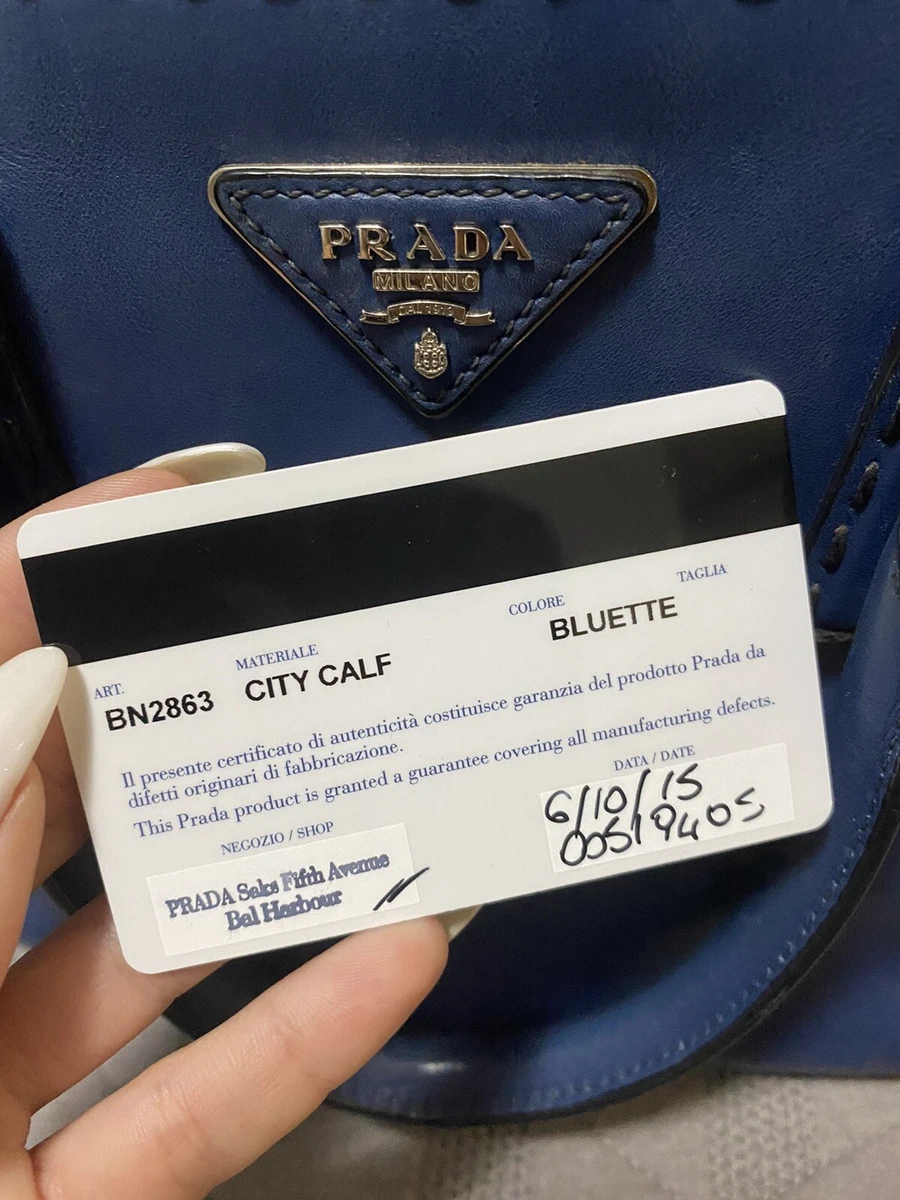 Prada, Bags, Prada Lux Saffiano Cobalt Blue Bag