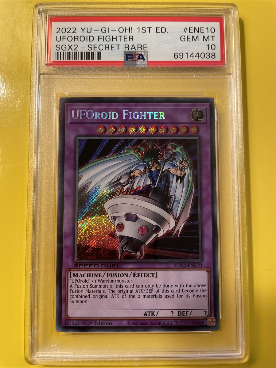 YuGiOh UFOROID FIGHTER #SGX2-ENE10🔥PSA 10 GEM🔥1st EDITION-2022