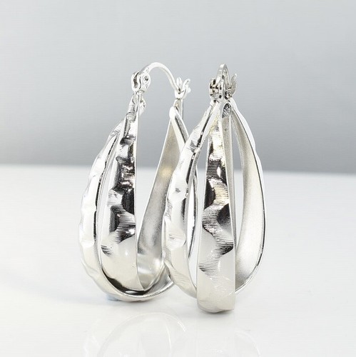 9K Gold Filled Ladies Classic Oval Creole Hoop Earrings 34 - 39mm Xmas Birthday - Picture 13 of 20