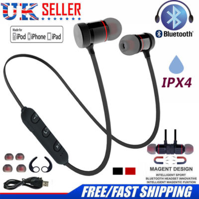 Bluetooth Schweißfeste Drahtlose Kopfhörer Sport Fitness Headset Mikrofon für iPhone Samsung