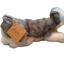 MIYONI AURORA Plush Husky Dog Lying Down Soft Plush Stuffed Animal Puppy Dog