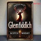 Vintage Malt Scotch Whisky Tin Metal Sign Wall Art Wall Decor 8x12