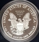 2001 W, U.S. MINT AMERICAN EAGLE 99.9% Proof Silver Dollar 1 Ounce Coin with COA — photo 3