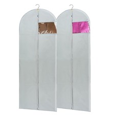Dress Bags for Gowns Long, 65" Long Dress Bags for Hanging Clothes Clear Wind...