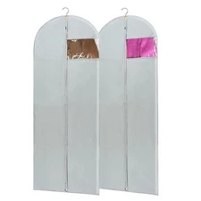Dress Bags for Gowns Long, 65" Long Dress Bags for Hanging Clothes Clear Wind...