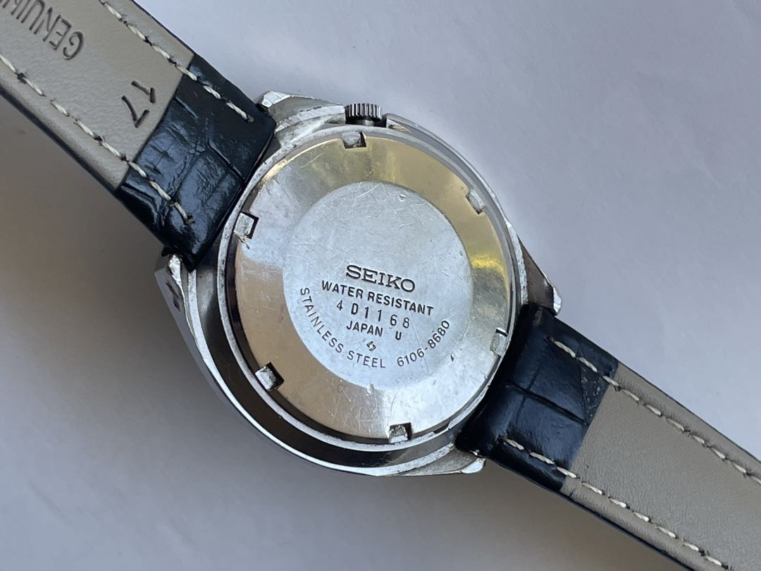優*認様 SEIKO 5アクタス 6106-8680 Seiko 5 Actus SS 6106-8680 JDM Dark Blue Sunburst Dial
