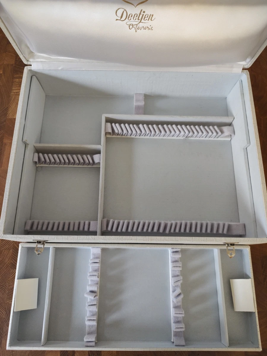 Coffret Argentier Vide Deetjen Pour Ménagère Argent Métal Argenté 49 Pce Couteau