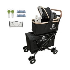 XL Extra-Large Double Pet Stroller, Running Travel Pet Cart with We... Fast Ship