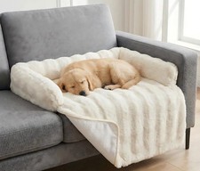 Calming Dog Bed for Couch, 29.5 x 29.5 inch Removable Couch Cover for Dogs Wa...