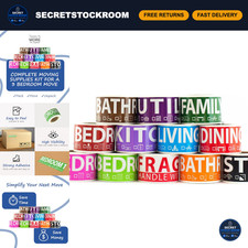600 Home Moving Labels - 12 Color-Coded Room Stickers  Fragile Labels for Boxes
