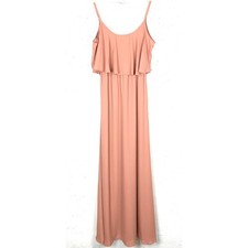 Show Me Your Mumu Caitlin Ruffle Maxi Dress Rustic Mauve Crisp Size Small