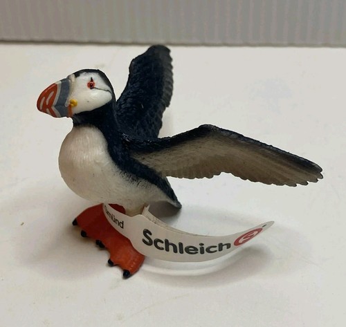 Schleich 14721 Puffin Bird wild life sea RETIRED animal figurine toy rare
