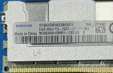 SAMSUNG 64GB 1X64GB 4DRX4 PC4-2400T DDR4 SERVER MEMORY M386A8K40BM1-CRC