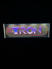 Tron Arcade Game Light-Up Marquee Sign Handmade, AA Battery Powered