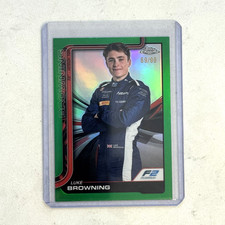 2025 Topps Chrome Formula 1 F1 #28 Luke Browning Green Refractor /99