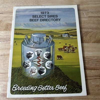 1973 Select Sires Beef Directory Magazine Breeding Cattle Livestock