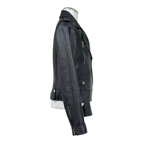 Vintage 90s REAL LEATHER Womens S Moto Jacket Biker Motorcycle Riding Soft NWOT - Picture 4 of 24