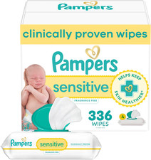 Baby Wipes, Sensitive, Water Based Wipe, Clinically Proven, Hypoallergenic, and