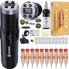 Dragonhawk Tattoo Maschine Set 2 Akkus kabell...