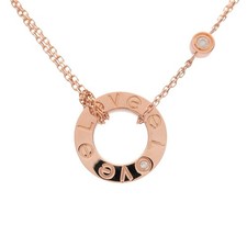 Cartier Love Circle 2P Diamond Necklace K18 7...