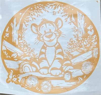 Großer Tigger Vinyl Aufkleber 28 cm | Kinderzimmer Wandsticker | Winnie Puuh Kinder Deko