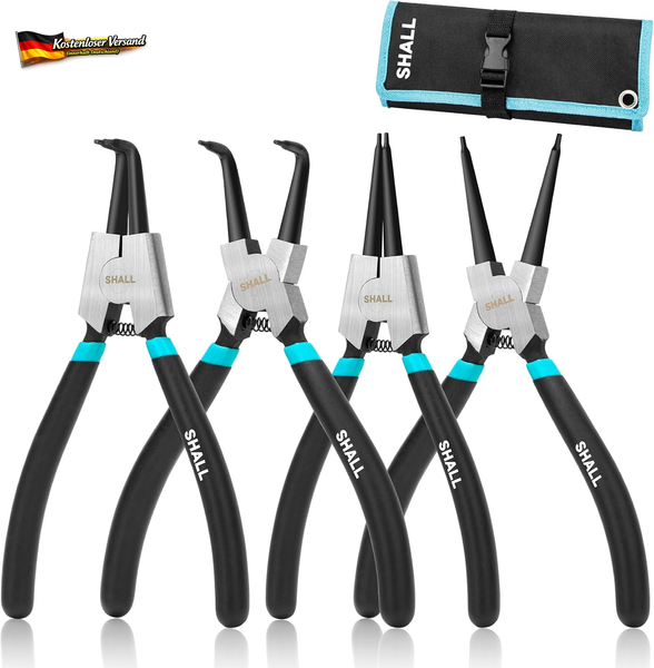 Shall Sicherungsringzangen, 4 StüCk 7 Zoll Professionelle Sicherungsringzangen –-image