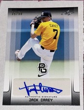 JACK CAREY 2017 Leaf Perfect Game BLACK AUTOGRAPH #35/50 GUARDIANS PIRATES