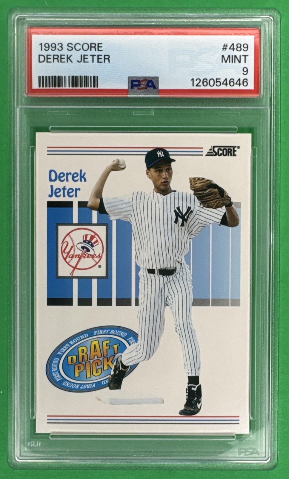 1993 Score Derek Jeter #489 - ROOKIE RC Yankees PSA 9