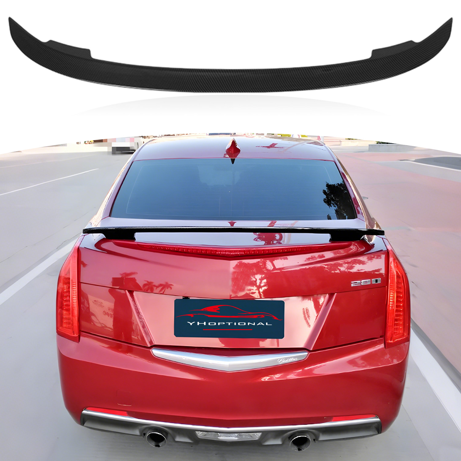 51" Carbon Fiber Rear Trunk Spoiler Lip Roof Tail Wing For Maserati GranTurismo